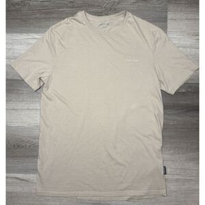 Calvin Klein Men’s SMALL BEIGE Shirt Liquid Touch Short Sleeve Soft